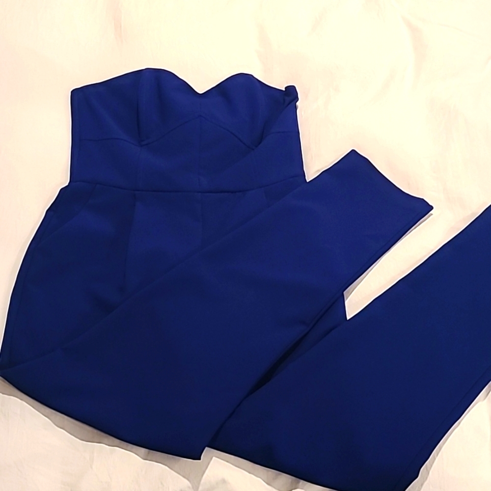 Adelyn Rae Slimfit Cobalt blue jumpsuit!